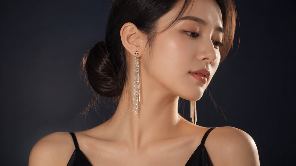 OSMAR 細長流蘇耳環 圓臉氣質晚宴款