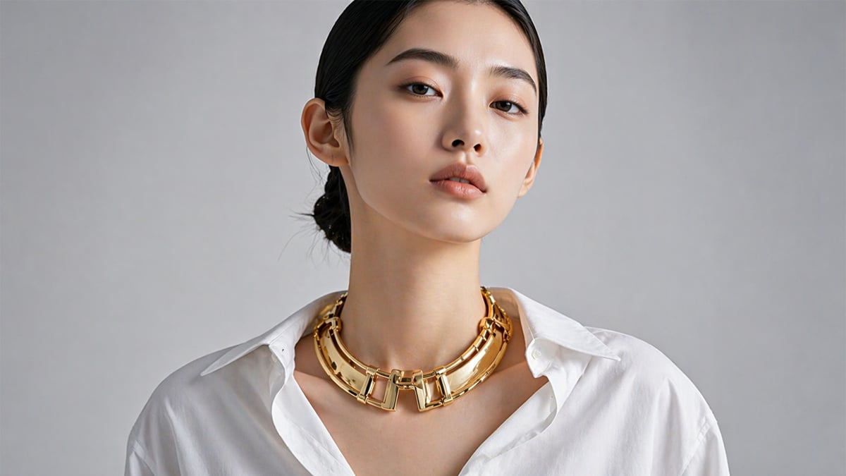 2026 金屬雕塑項鍊趨勢 Balenciaga Michael Kors 秀場