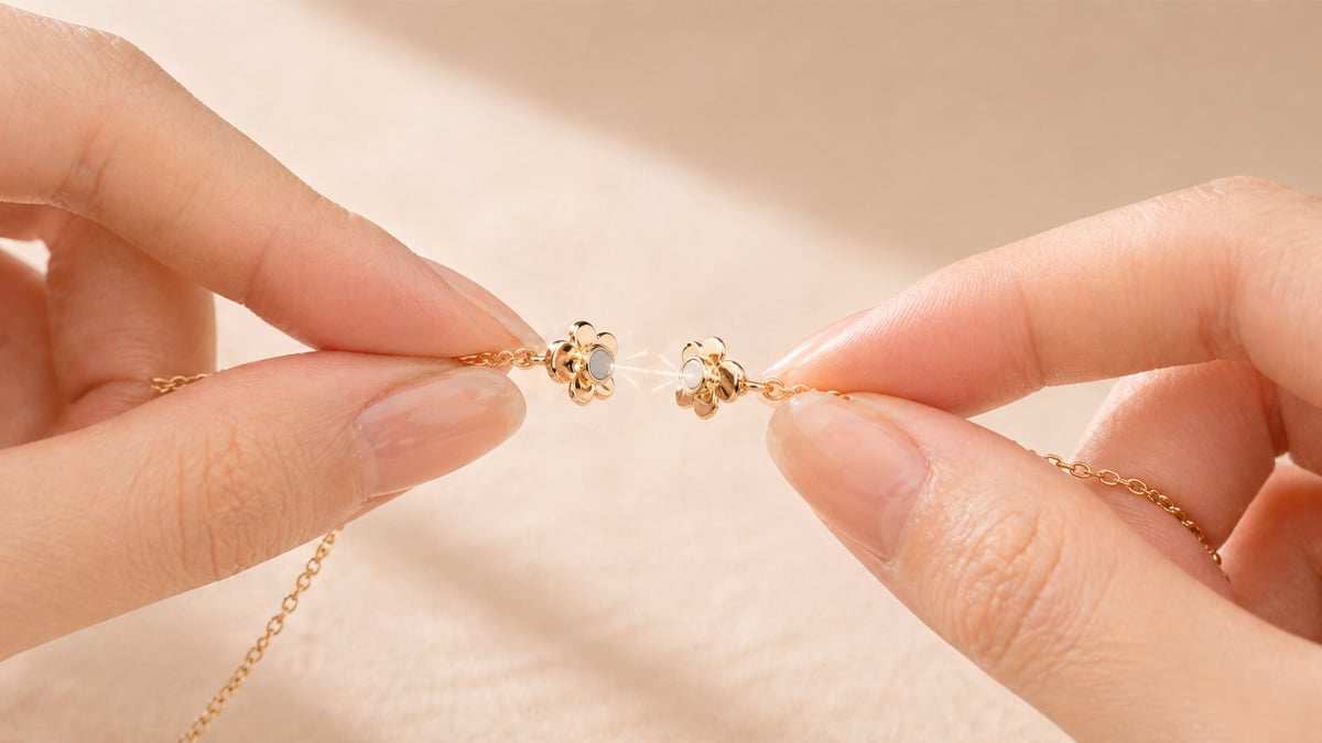 磁扣項鍊優點解析 OSMAR 好扣不費力設計