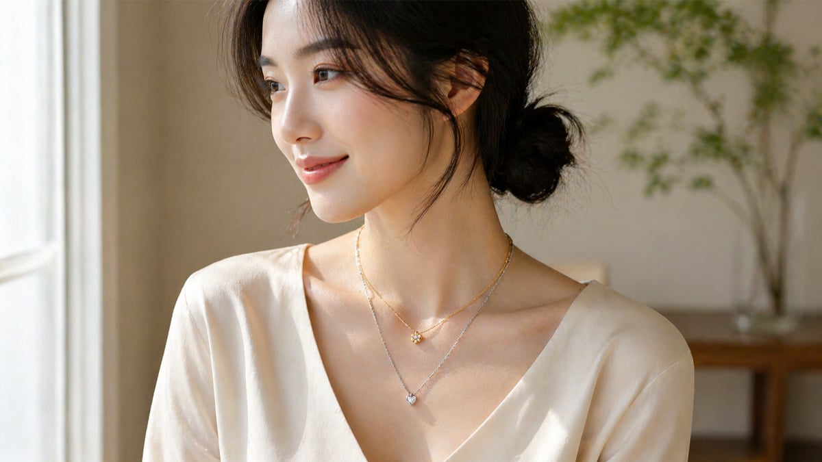 磁扣項鍊穿搭示範 OSMAR 鎖骨鍊毛衣鍊推薦