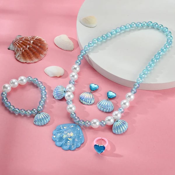 夢幻海洋貝殼-黏貼式耳環套組