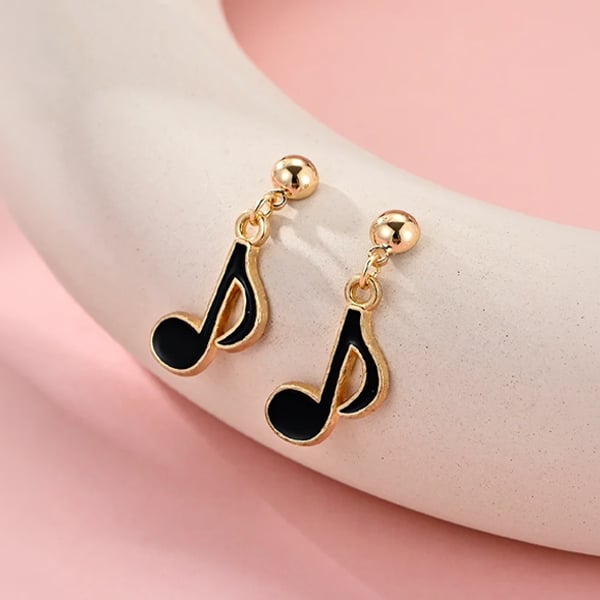 小巧可愛音符-耳針無耳洞黏貼式耳環