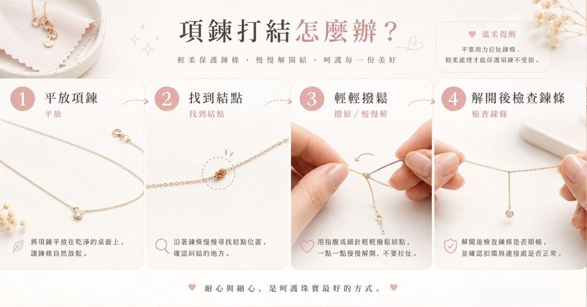 項鍊打結怎麼辦細鍊解結步驟教學